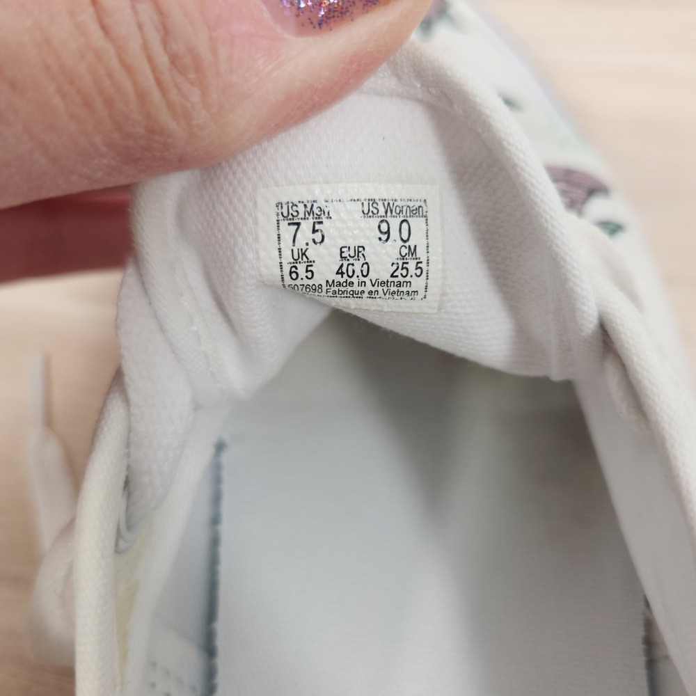 Vans Authentic Thank You‎ White & Floral Men 7.5 Women 9 - Picture 6 of 16